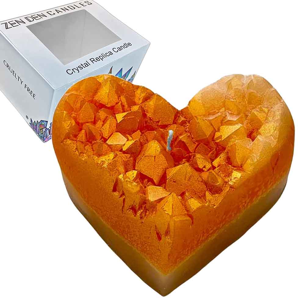 GEODE HEART Crystal Candle  Crystal candles, Crystals, Heart shapes