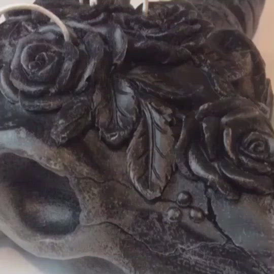 Painting Bull Skull Candle